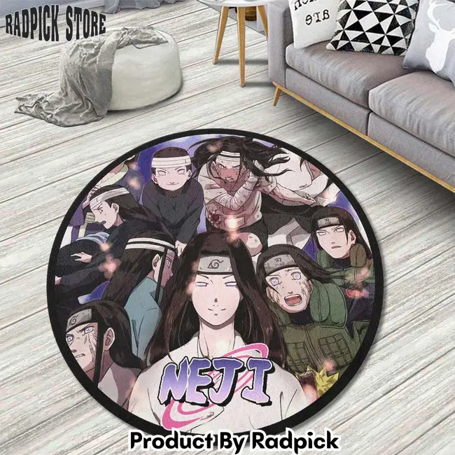 Hyuuga neji round rug custom anime circle carpet  rp5954352
